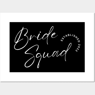 Black and White Classy Bachelorette Bridal Party Posters and Art